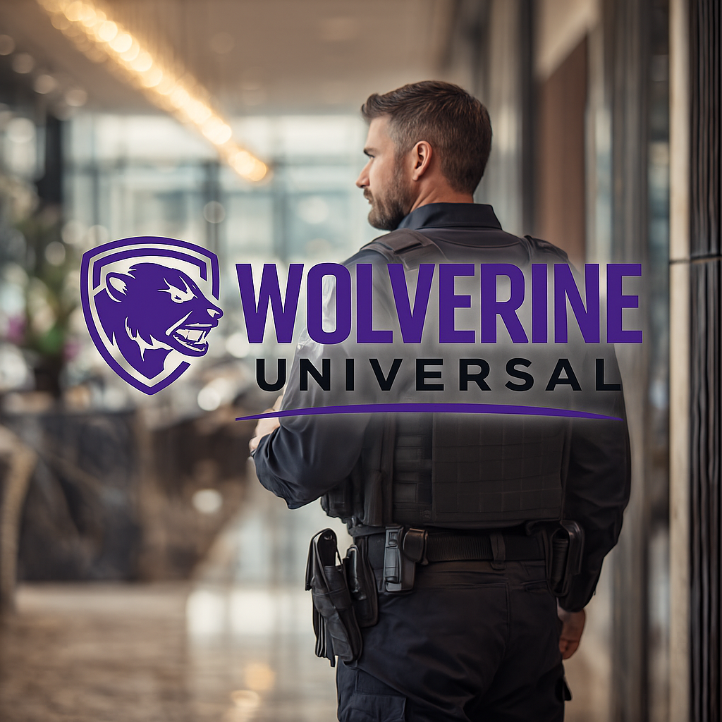 Wolverine Universal security professional in lobby environment